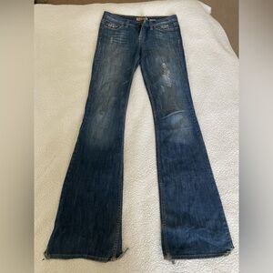Tall Paris Blues Dark Blue Flare Jeans